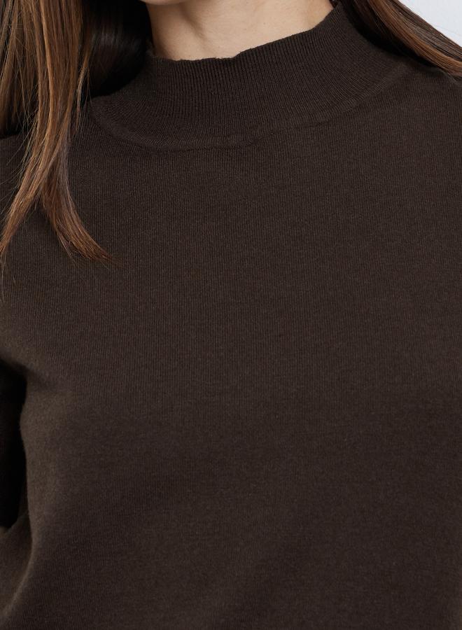Styli Brown Short Sleeve Knit Top - Image 4